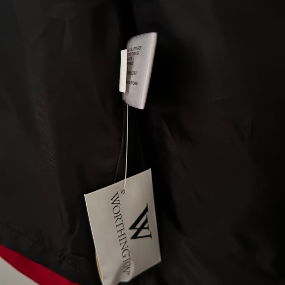 Worthington Red Pea Coat with Black Buttons - Picture 8 of 11